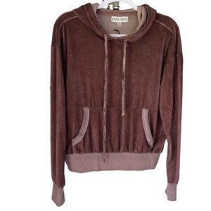 Knox Rose hoodie burnout sweatshirt NEW velour velvet‎ feel small